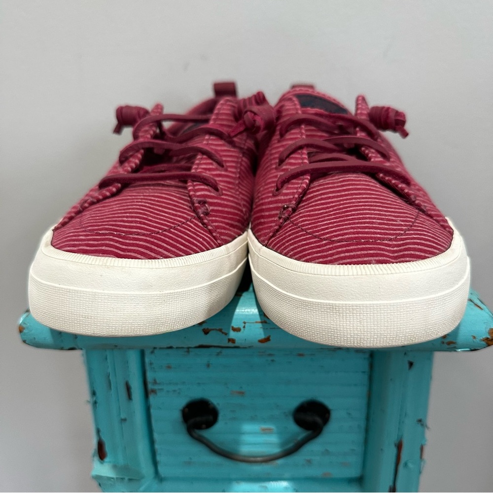 Sperry Crest Vibe Cotton Rip Pink Sneakers Size 10 - Picture 2 of 13